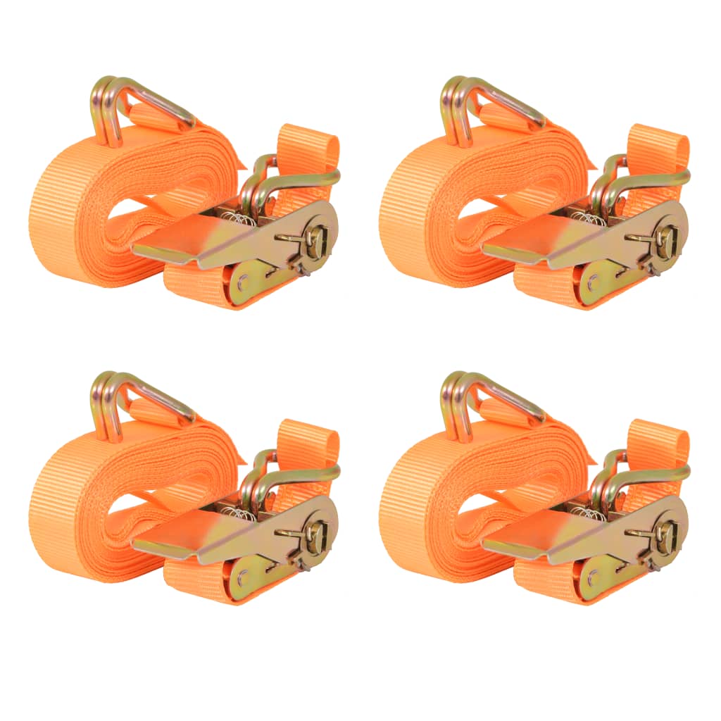 Vidaxl Span tires 0.4 ton 6mx25mm orange 4 pcs