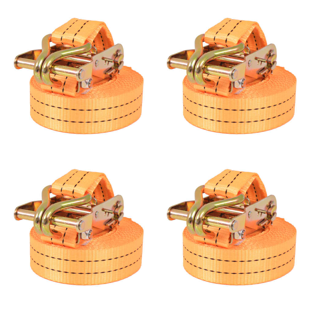 Vidaxl Span tires 1 tons 6mx38mm orange 4 pcs