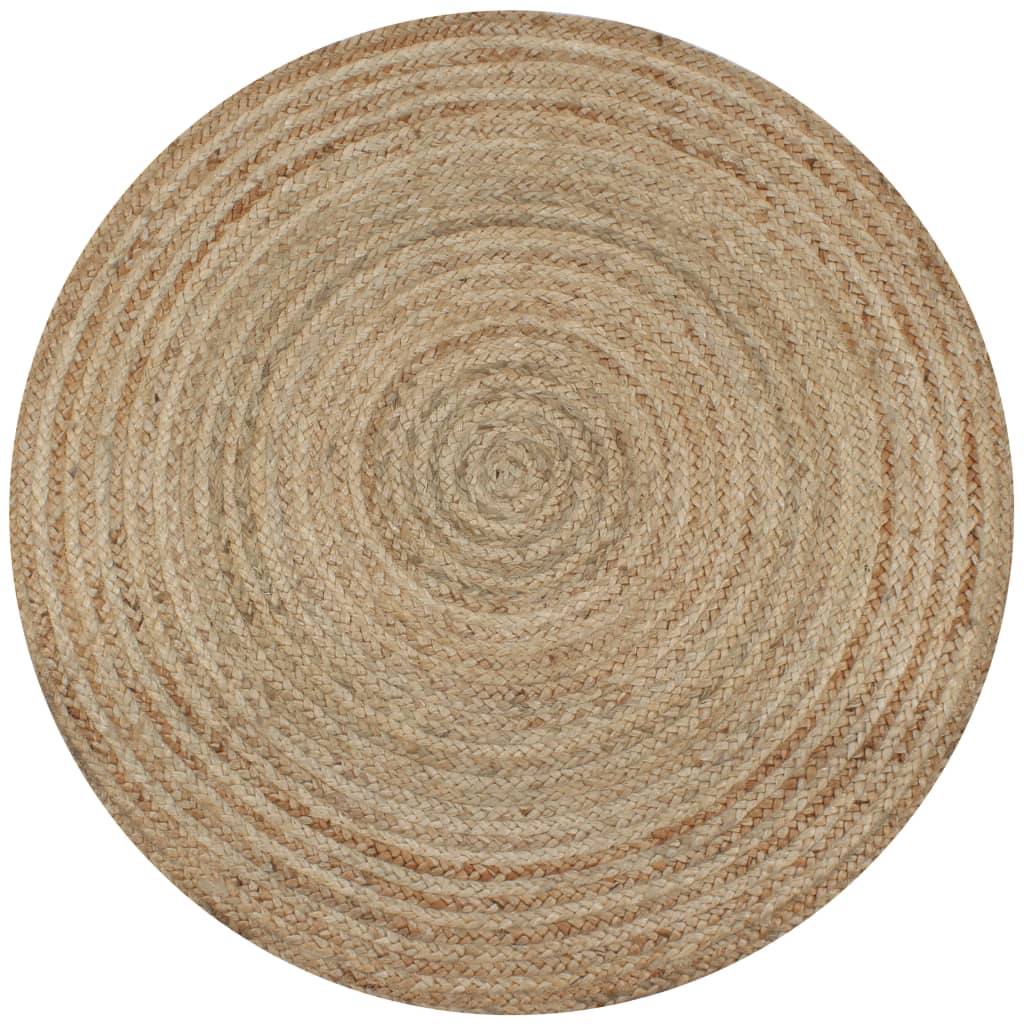 Vidaxl tæppe omkring 90 cm flettet jute