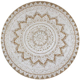 Preproga vidaxl s tiskanjem približno 150 cm pletene jute