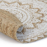 Preproga vidaxl s tiskanjem približno 150 cm pletene jute
