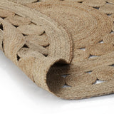 Vidaxl Carpet with design around 150 cm braided jute