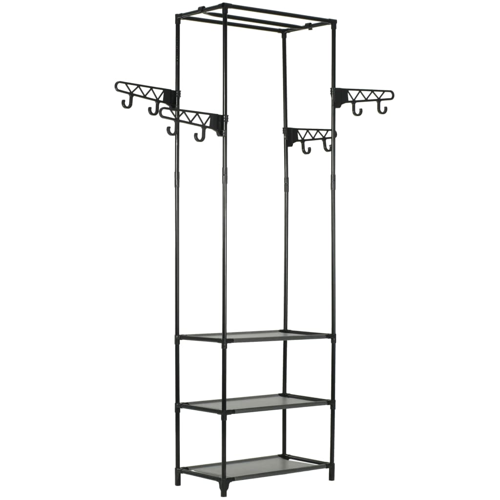 Stojan na oděvy Vidaxl 55x28.5x175 cm ocel a odkrytá látka černá