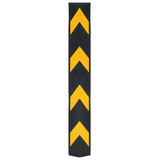 Protégeurs de coin vidaxl reflétant un caoutchouc de 80 cm 5 pcs