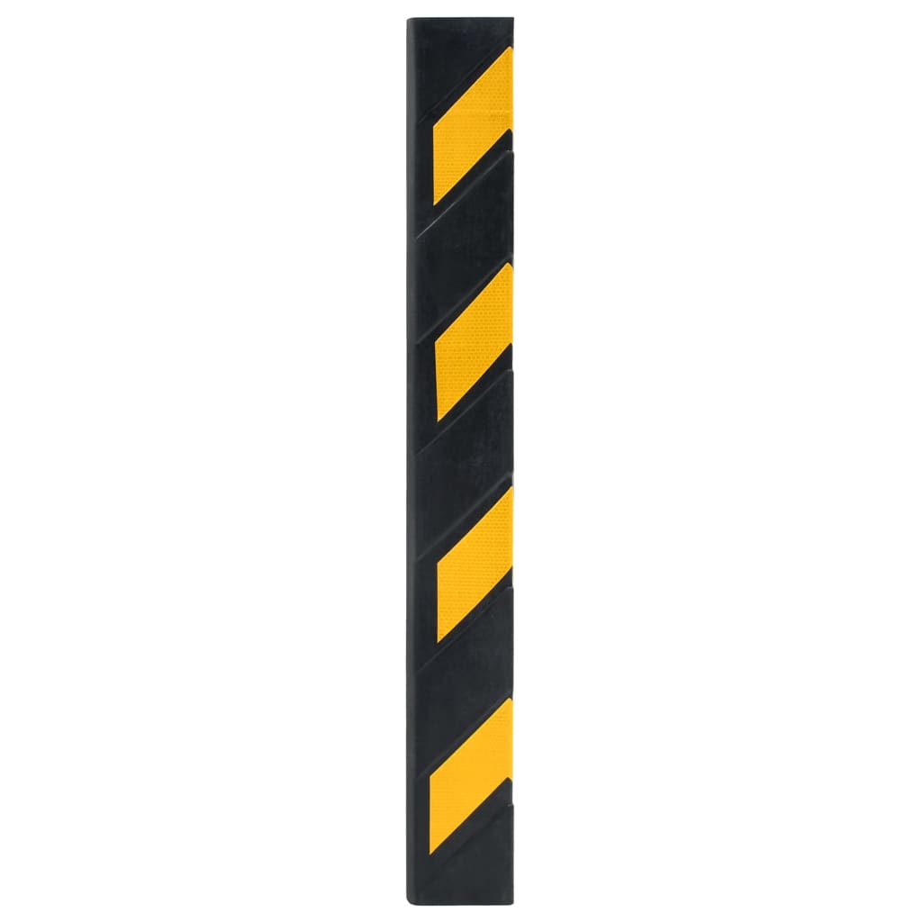 Protégeurs de coin vidaxl reflétant un caoutchouc de 80 cm 5 pcs