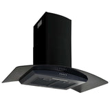 Cappuccio di estrattore per pareti Vidaxl 756 m³ U 90 cm in acciaio inossidabile nero