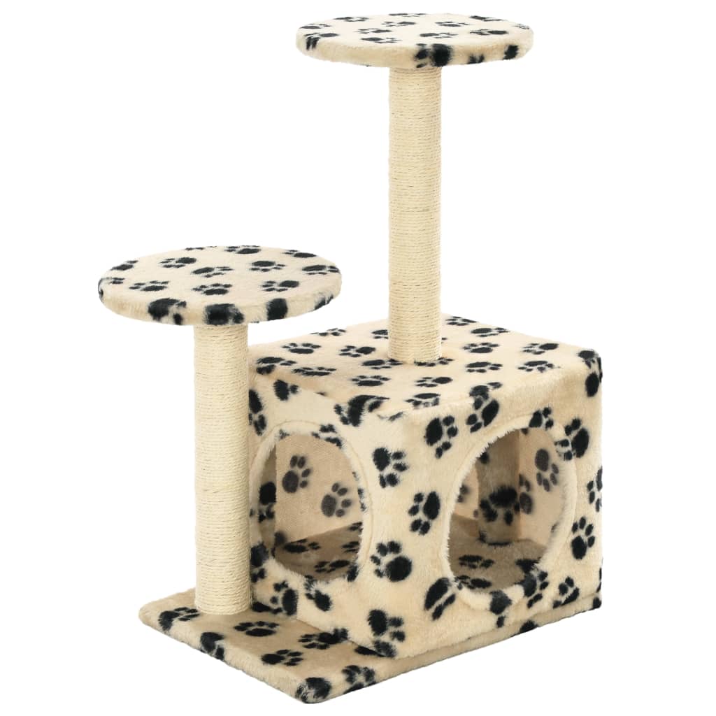 Vidaxl Cat Scratch Post avec sisal Scratch Posts 60 cm pootprints beige