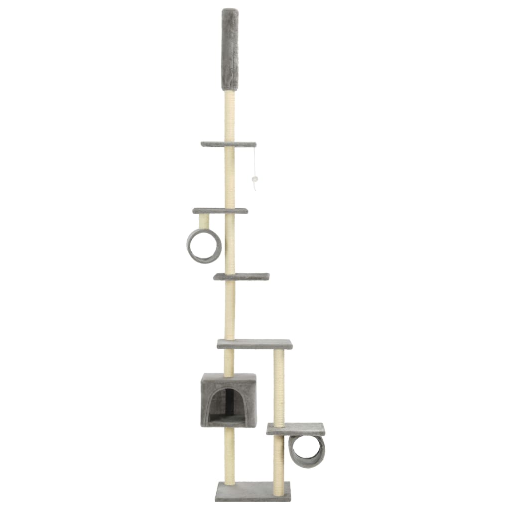 Vidaxl Cat Scratch Post avec Sisal Scratch Posts 260 cm Gray