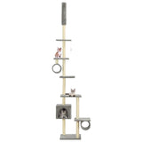 Vidaxl Cat Scratch Post avec Sisal Scratch Posts 260 cm Gray