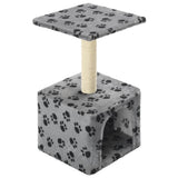 Vidaxl Cat Scracking Post with Sisal Scratching Post 55 cm Pootprints Grey