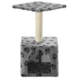 Vidaxl Cat Scracking Post with Sisal Scratching Post 55 cm Pootprints Grey