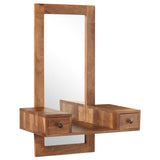 Vidaxl Format mirror with 2 drawers Solid Sheeshamhout