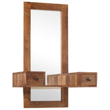 Vidaxl Format mirror with 2 drawers Solid Sheeshamhout