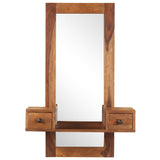 Vidaxl Format mirror with 2 drawers Solid Sheeshamhout