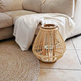 Vidaxl Holder Lantern Hanging Wicker Naturel
