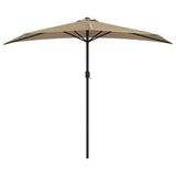 Vidaxl Balcony Palasol polovina s hliníkovým pólem 270x144 cm taupe
