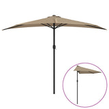 Vidaxl Balcony parasol Half with aluminum pole 300x155 cm taupe