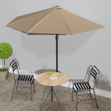 Vidaxl Balcony parasol Half with aluminum pole 300x155 cm taupe