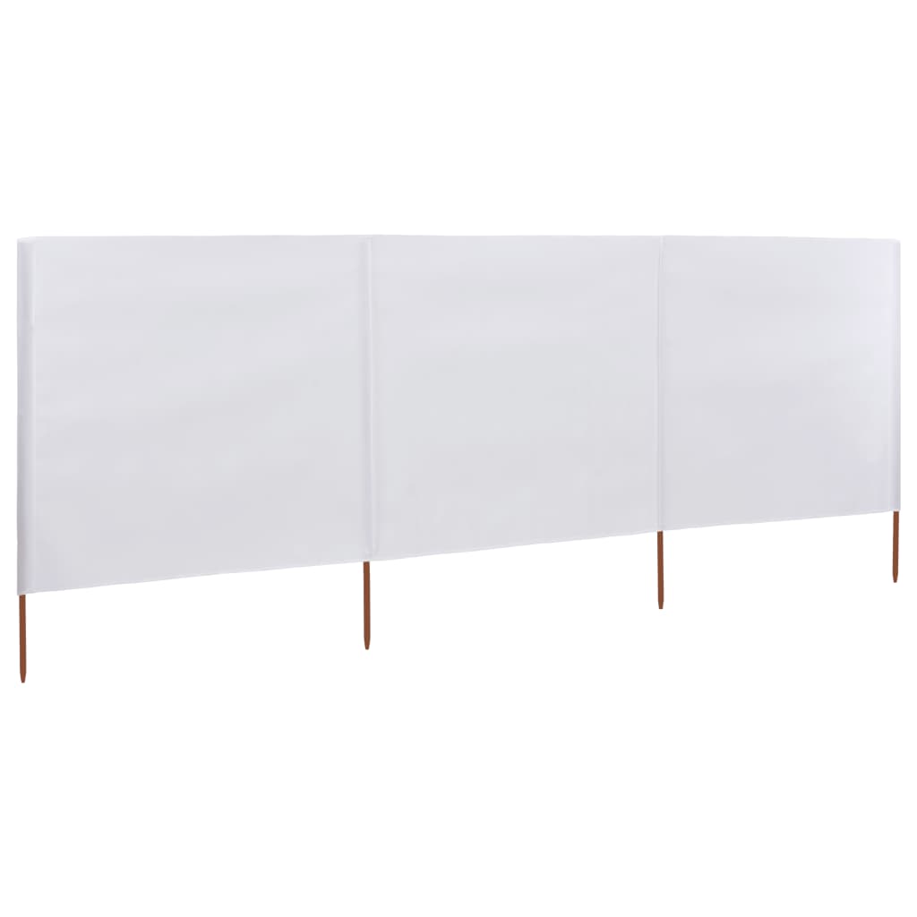 Vidaxl čelní sklo 3 panely 400x120 cm tkanina bílá