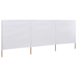 Vidaxl Windshield 3 Panels 400x120 cm stoff hvit