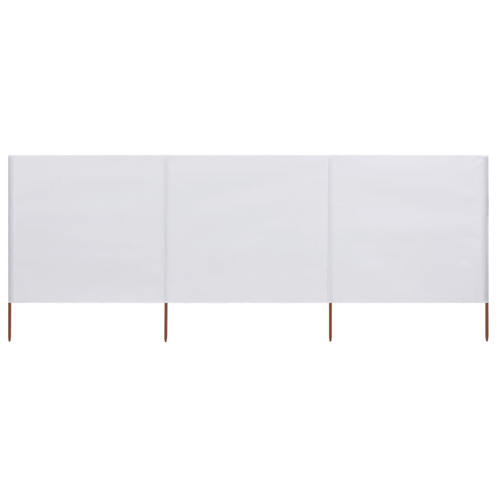 Vidaxl čelní sklo 3 panely 400x120 cm tkanina bílá