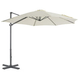 Vidaxl plovoucí parasol s hliníkovým pólem 300 cm písek -