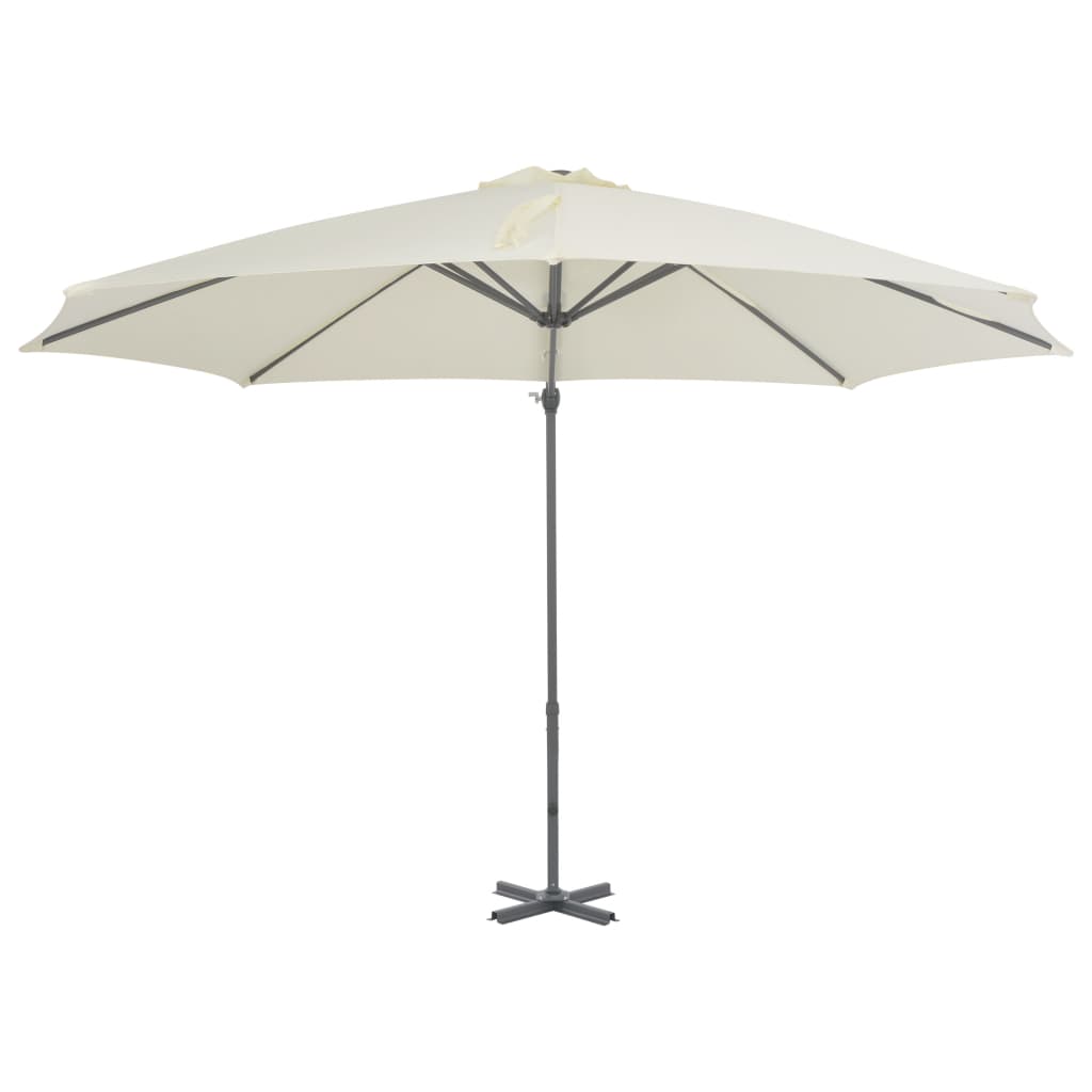 Vidaxl plovoucí parasol s hliníkovým pólem 300 cm písek -