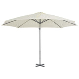 Vidaxl plovoucí parasol s hliníkovým pólem 300 cm písek -