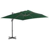 Vidaxl Parasolo galleggiante con polo in alluminio 400x300 cm verde