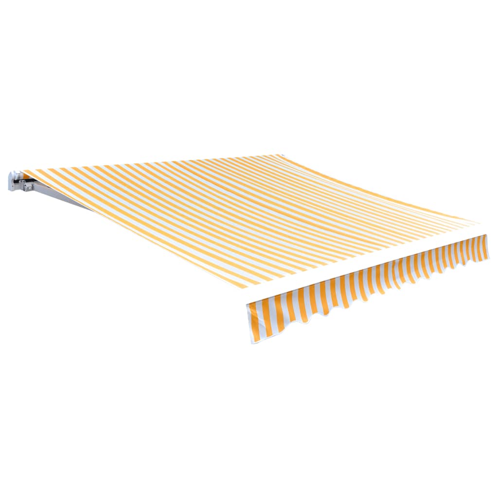 Vidaxl Laifeldeek 450x300 cm płótno pomarańczowe i białe