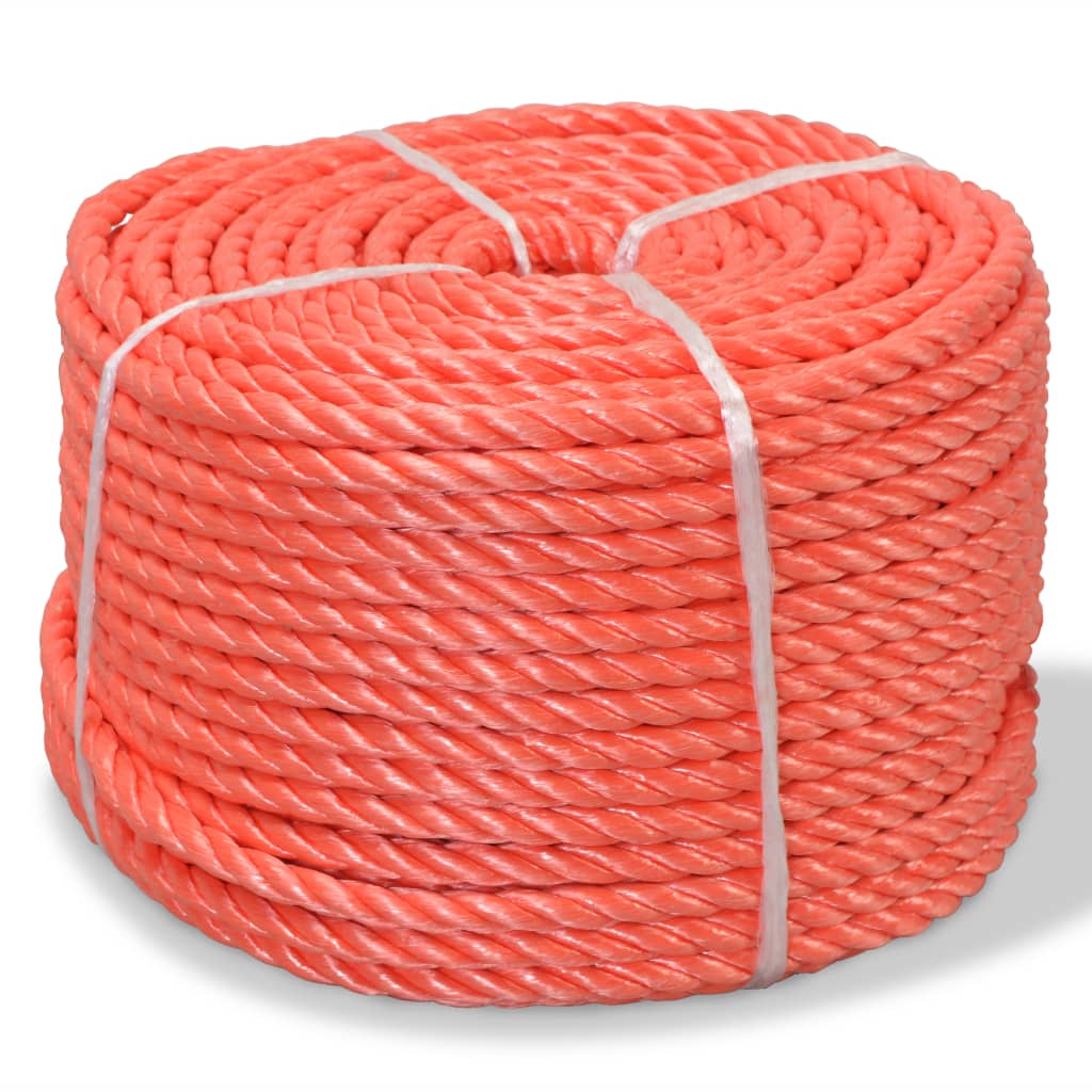 Vidaxl rope twisted 14 mm 100 m polypropylene orange