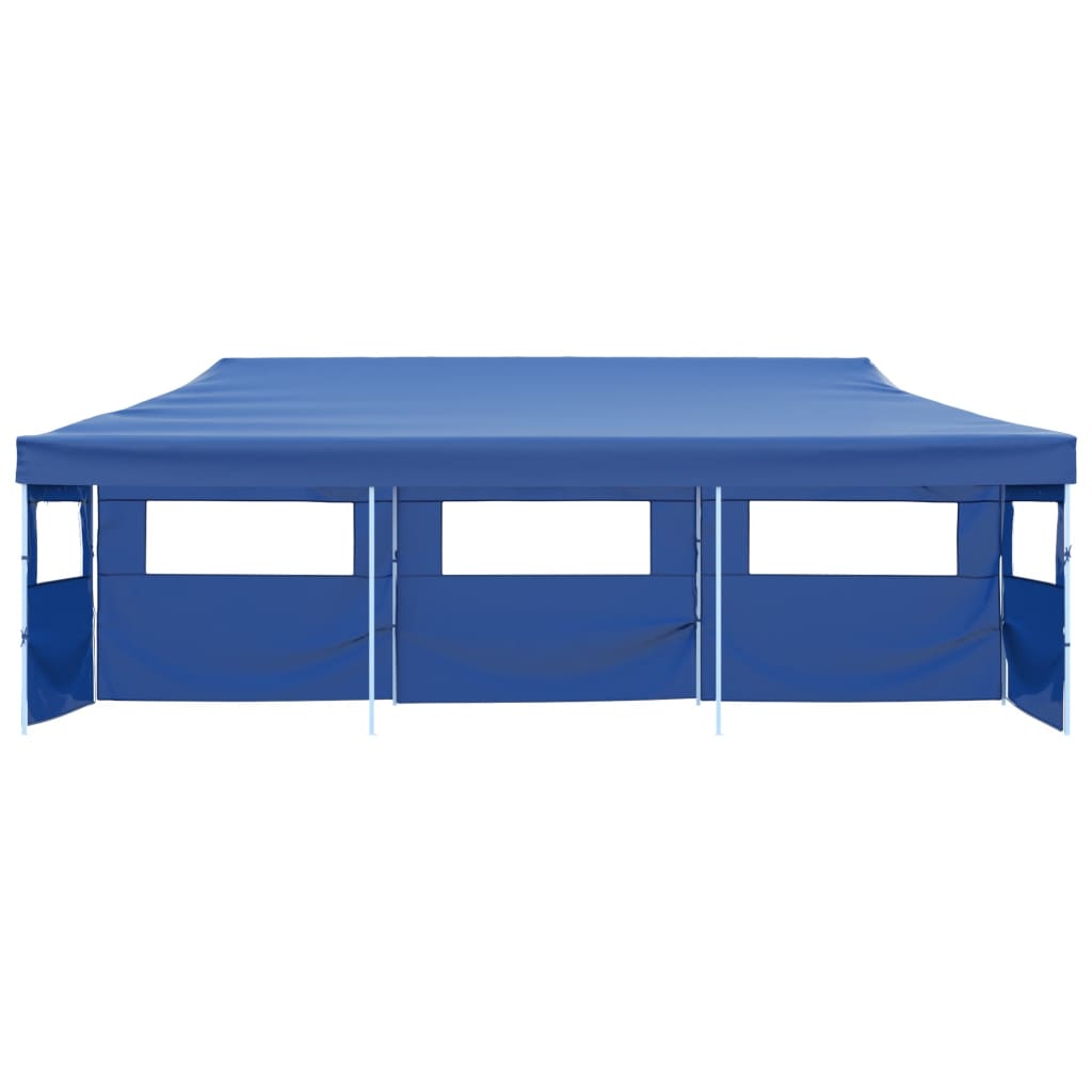 VidaXL Vouwtent pop-up met 5 zijwanden 3x9 m blauw