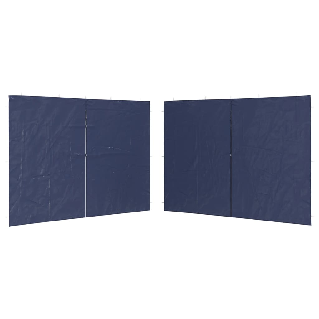 VidaXL tent walls with zipper PE blue 2 pcs