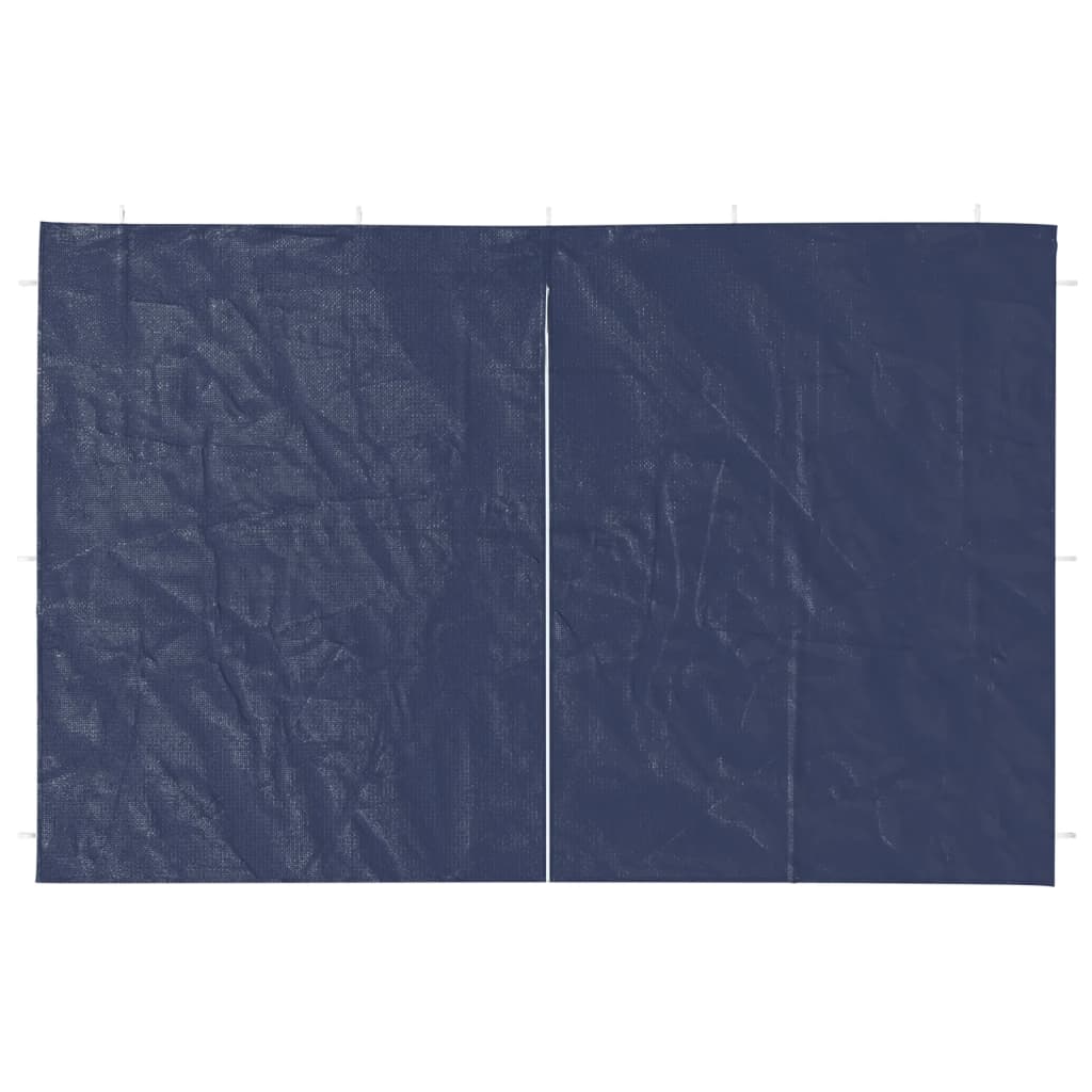 VidaXL tent walls with zipper PE blue 2 pcs