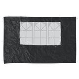 Vidaxl tent walls with window pe anthracite 2 sts