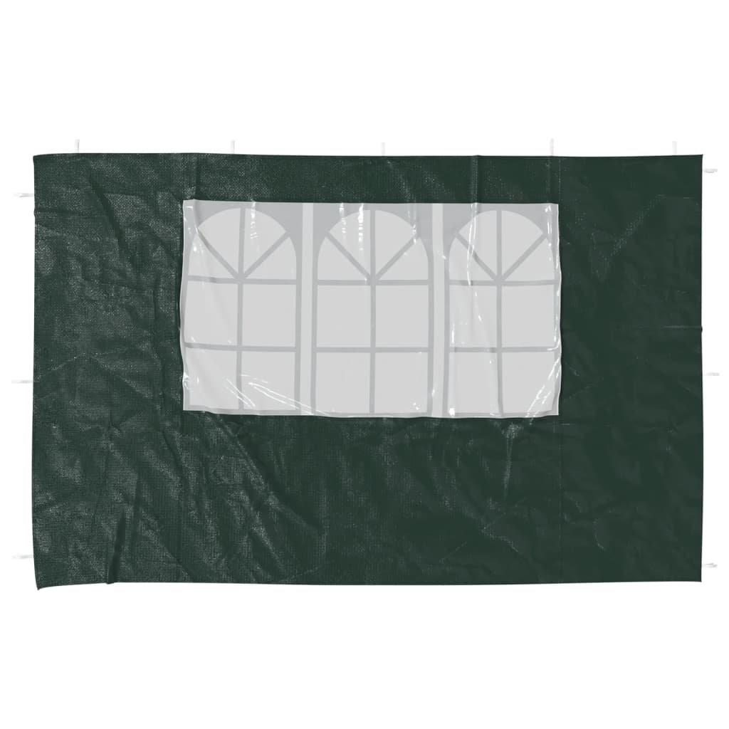Murs de tente vidaxl avec fenêtre pe vert 2 pcs