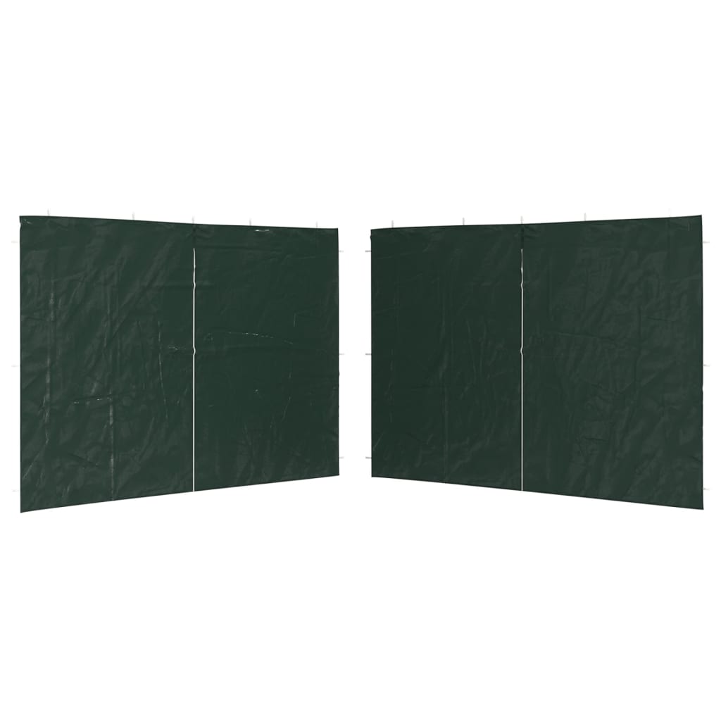 Vidaxl tent walls 2 st with zipper PE green