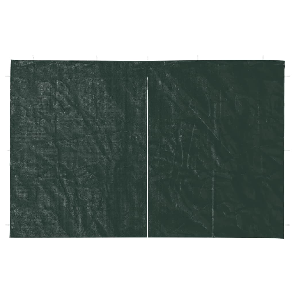 Vidaxl tent walls 2 st with zipper PE green