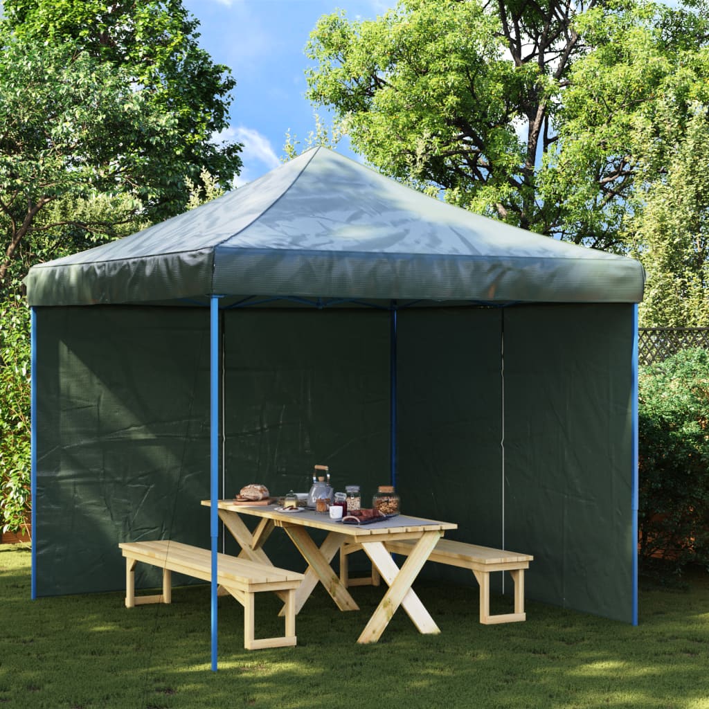 Vidaxl tent walls 2 st with zipper PE green