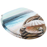 Vidaxl toilet seat with lid shell MDF