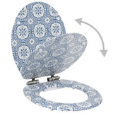 Toaletni sedež Vidaxl z mehkim zapiranjem Porcelana MDF