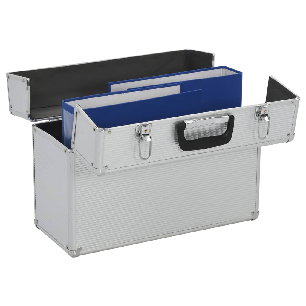 Vidaxl Tool Case 47x36x20 cm colorato in argento in alluminio