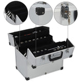 Vidaxl Tool Case 38x22.5x34 cm colorato in argento in alluminio