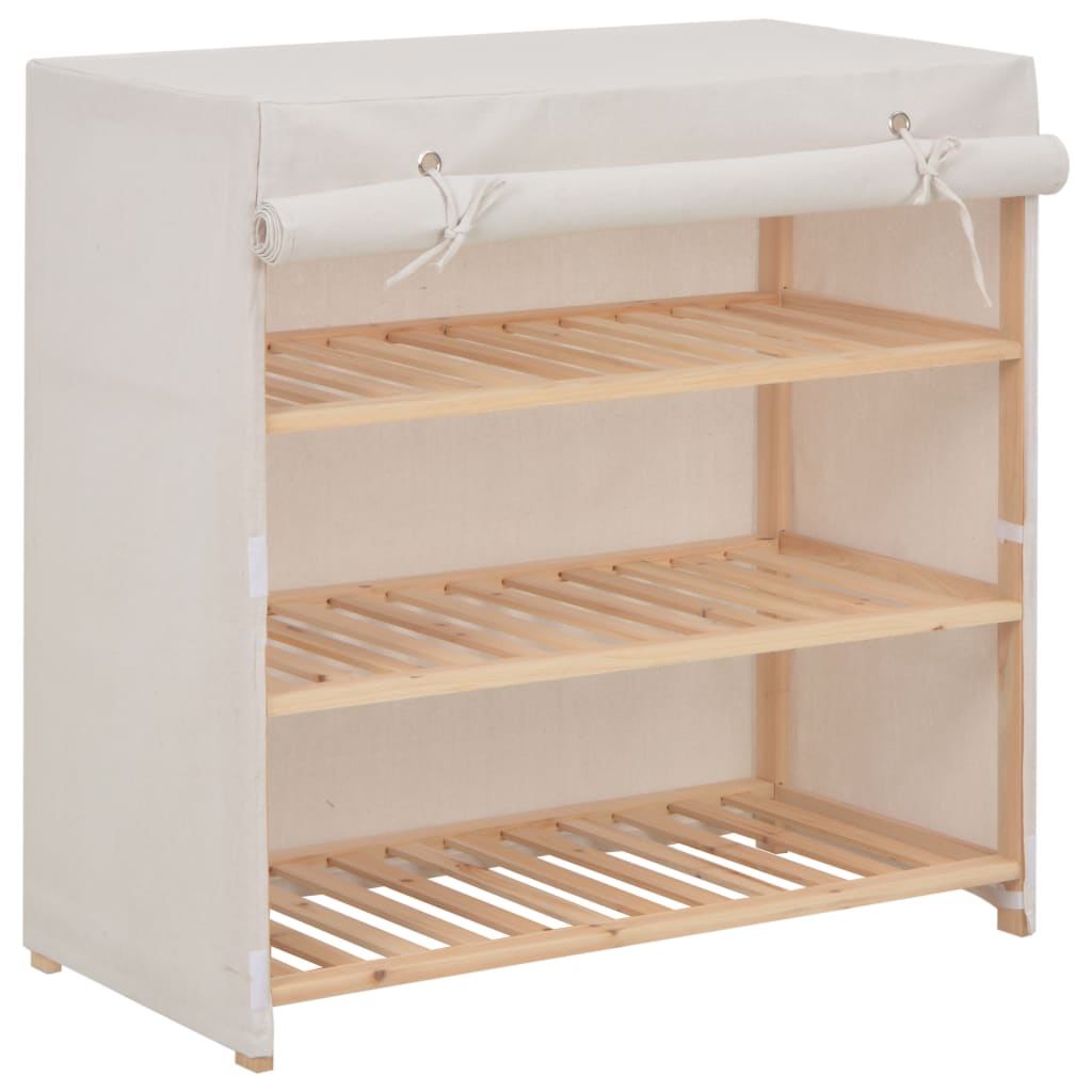 Skříň bot Vidaxl s krytem 79x40x80 cm tkanina bílá