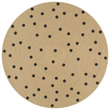 Ručně vyrábějící koberec vidaxl s tiskem Polkadot 120 cm juta