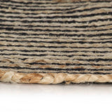 Vidaxl tæppe håndlavet med spiraldesign 150 cm jute sort