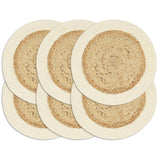 Vidaxl Placemats 6 sts kolem 38 cm juty a bavlny samozřejmě