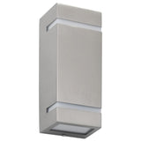Vidaxl Lámparas de pared al aire libre 2 PCS 35 W Rectangular Silver Colored