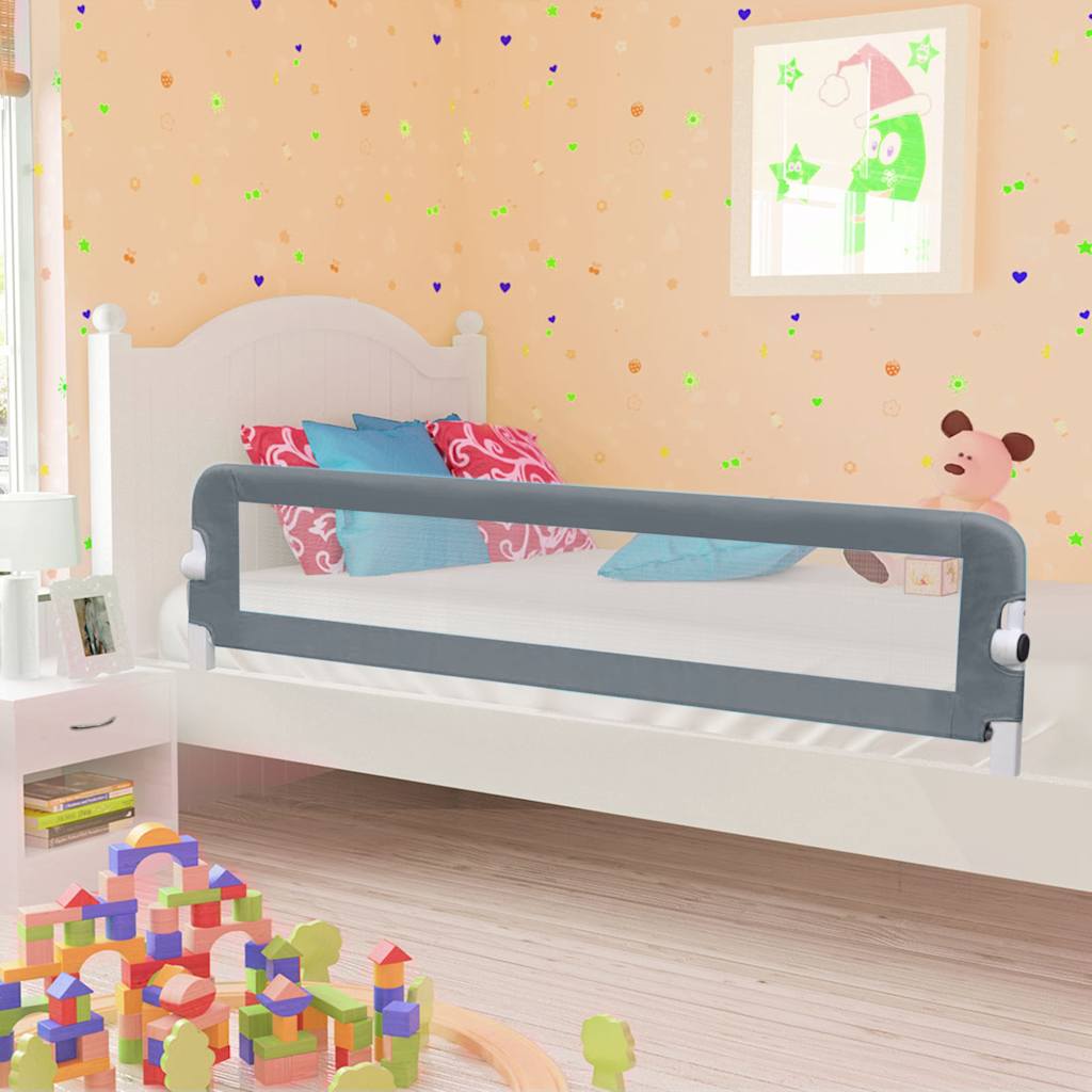 Tableau de lit Vidaxl Toddler 180x42 cm Gray en polyester