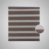 Vidaxl Duo Roller Blind 40x100cm kava rjava